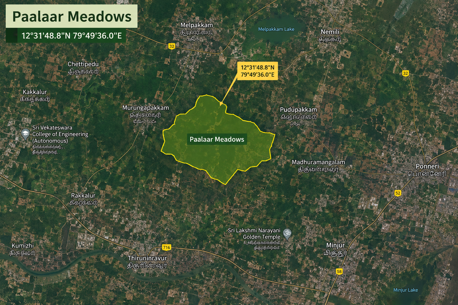 Paalaar Meadows Location